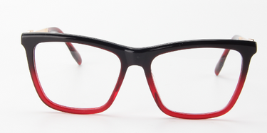 Women Vista Eyeglasses: Luna - Black & Red - SpaceSMART Eye Clinic (Front View)